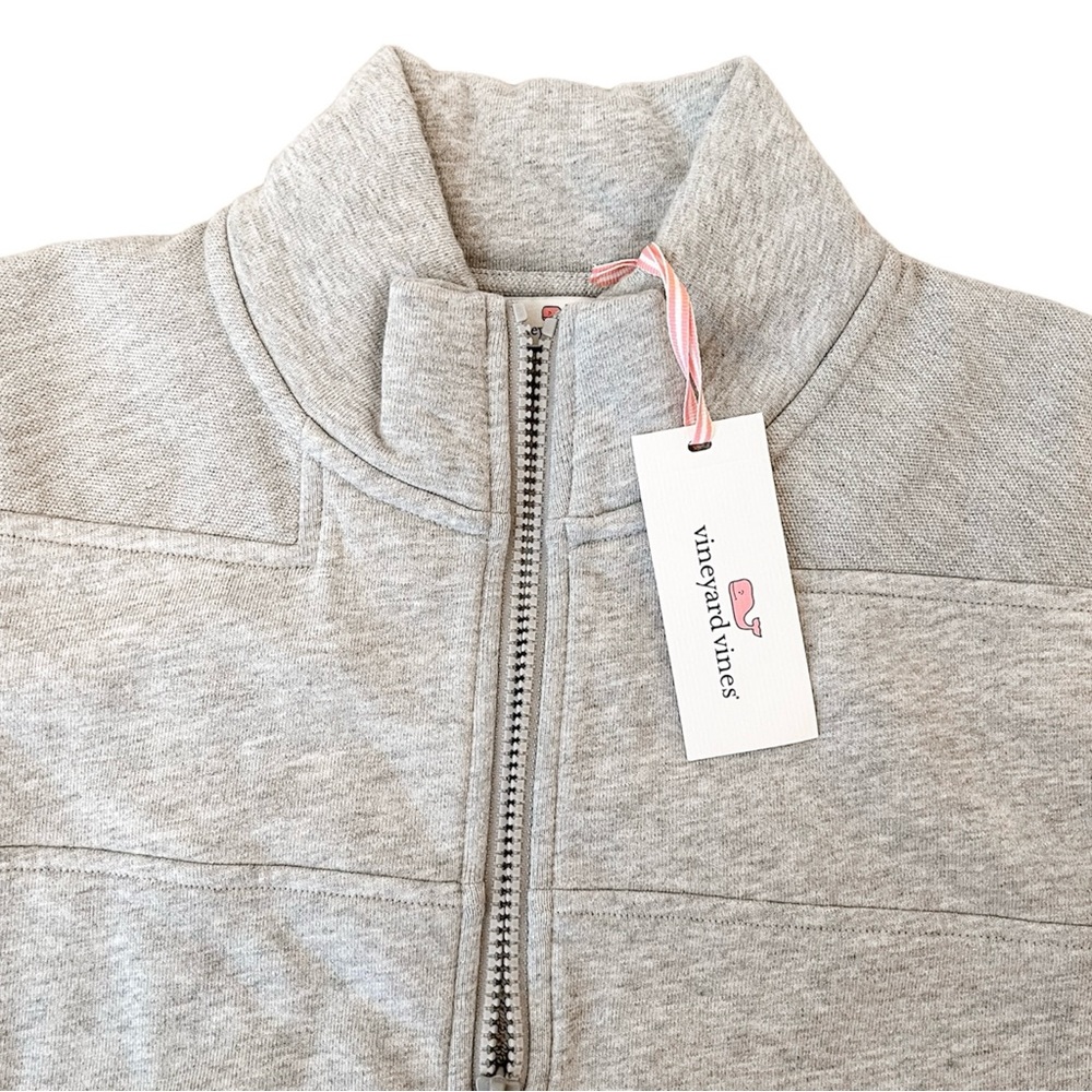 Vineyard Vines Shep Shirt, Pullover, Gray, Medium, NWT, Half Zip